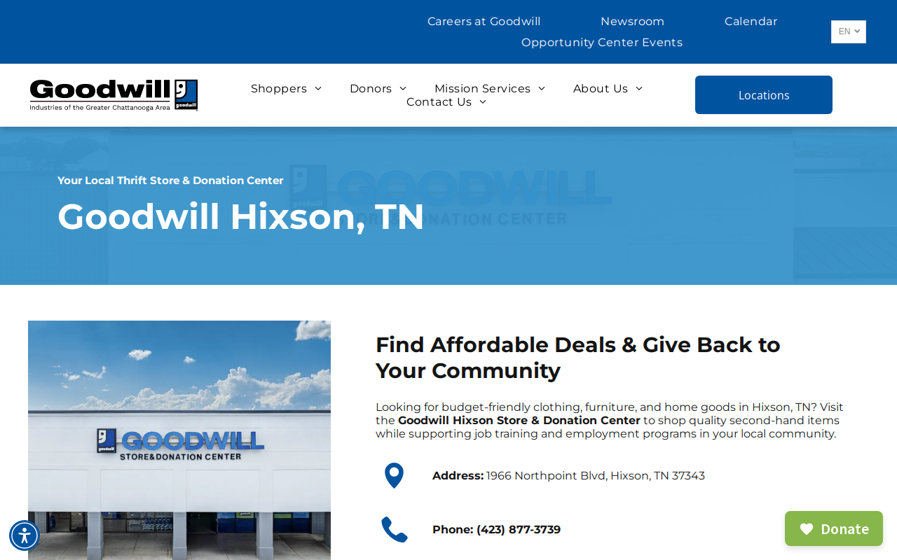 Goodwill website preview
