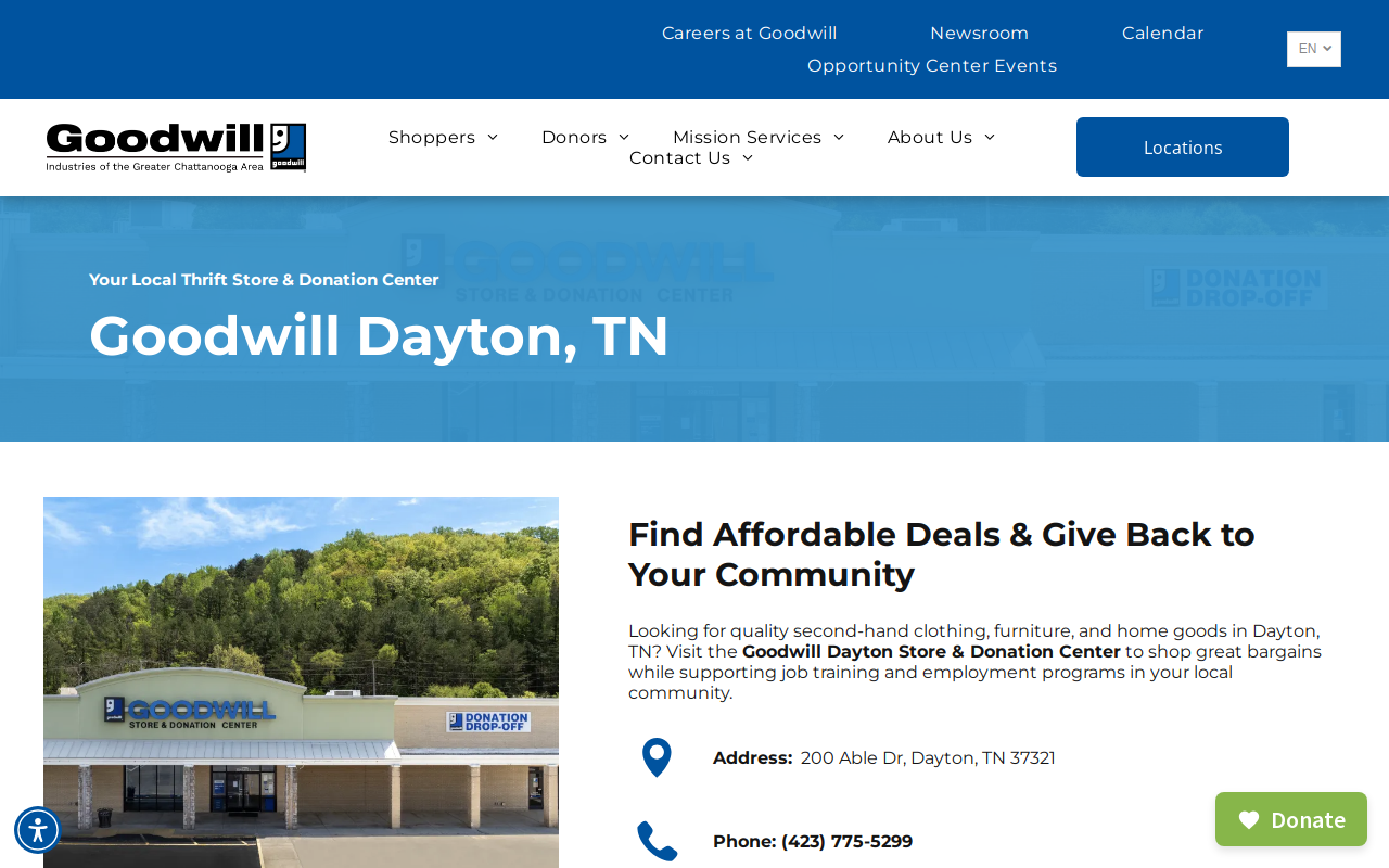 Goodwill website preview