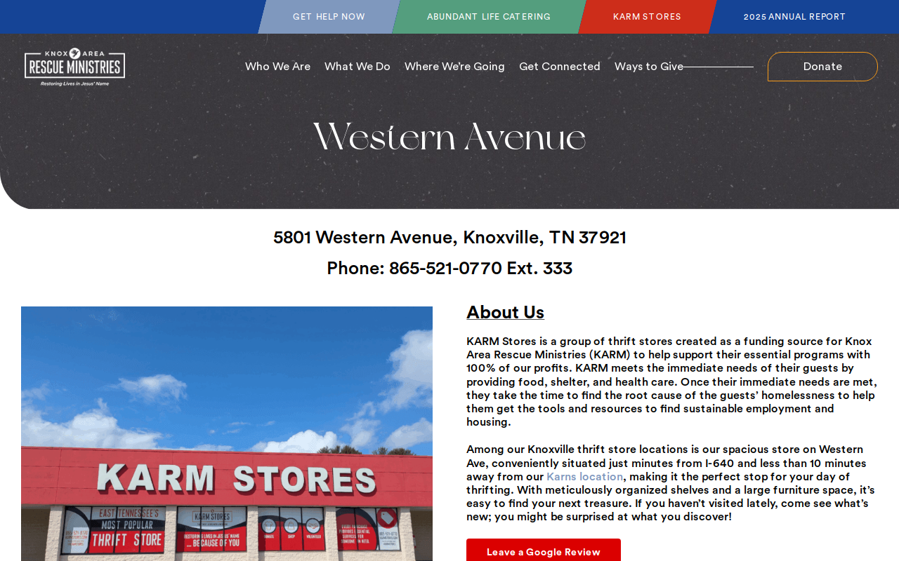 KARM Stores website preview