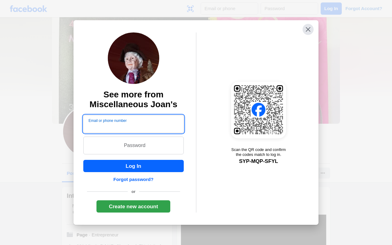 Miscellaneous Joan's website preview