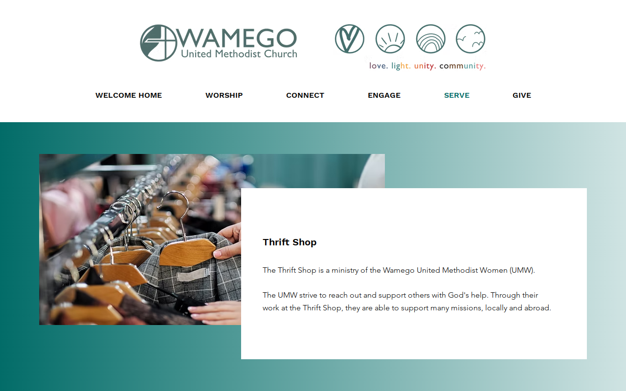 United Methodist Women Thrift Shop website preview