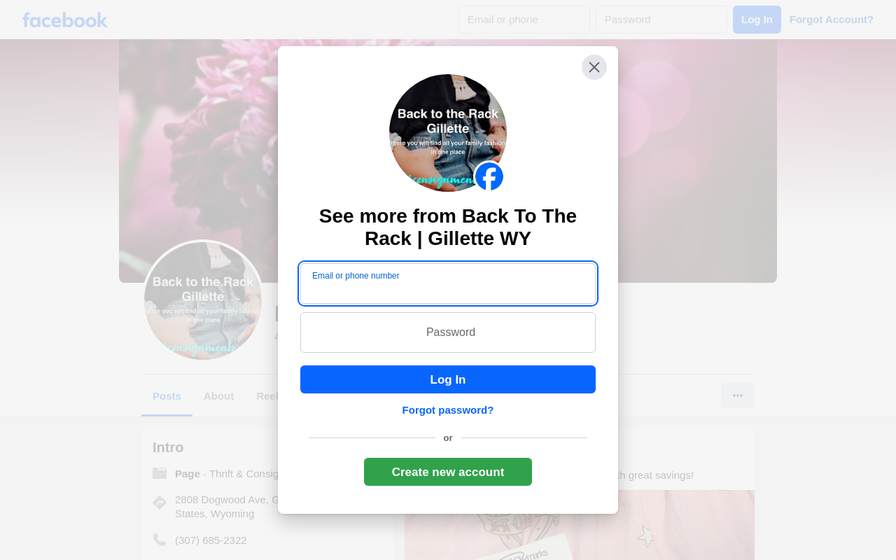 Back to the Rack Consignments website preview