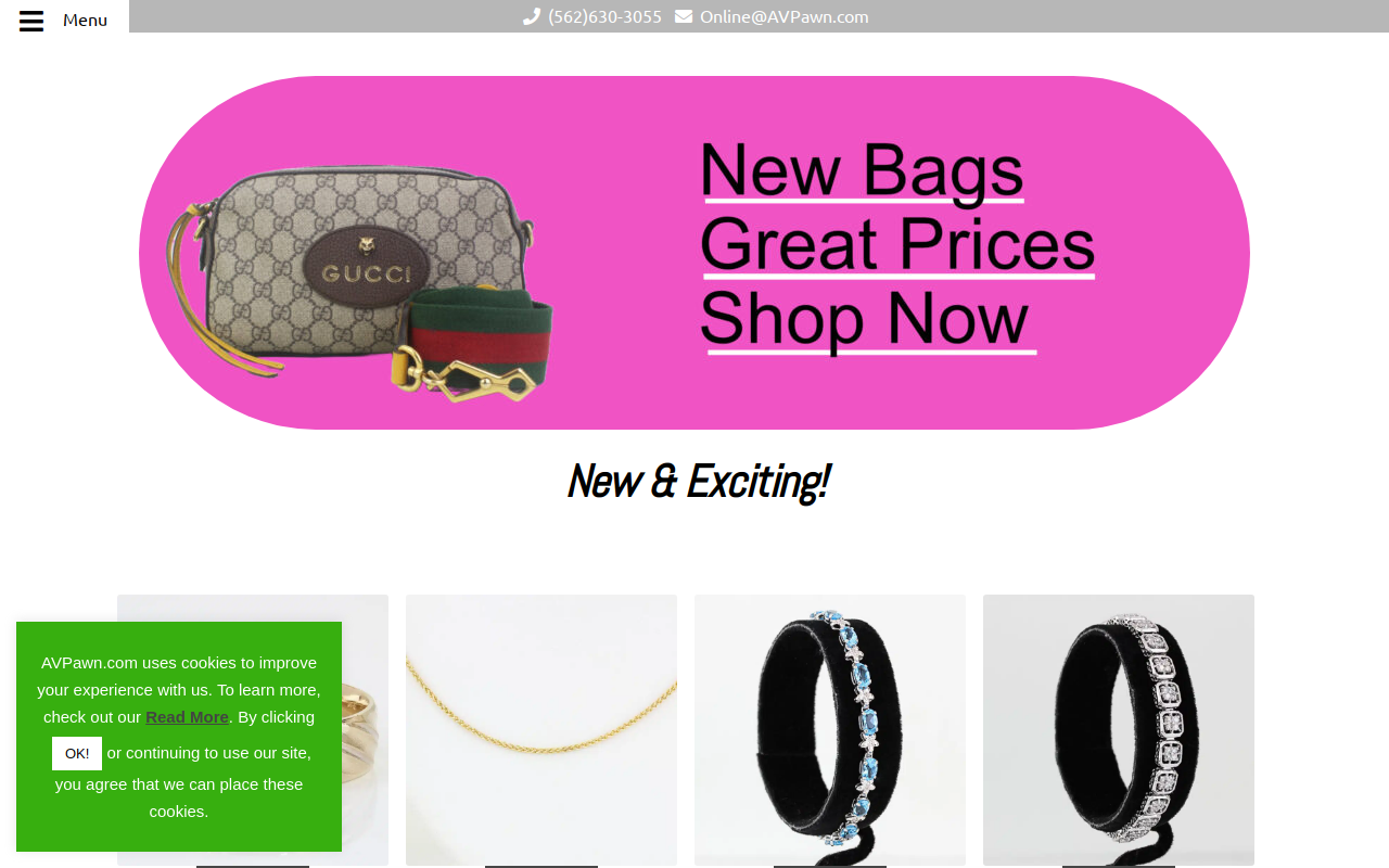 A&V Pawn website preview