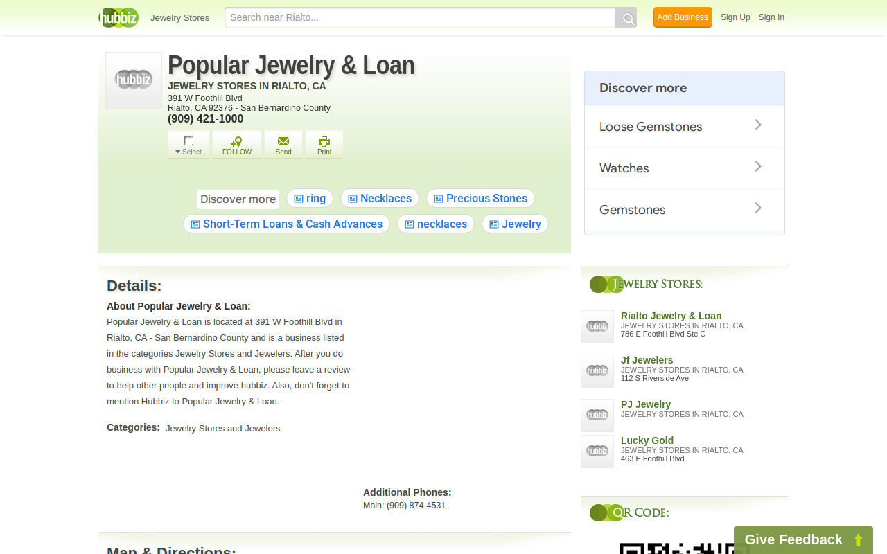 Popular Pawn website preview