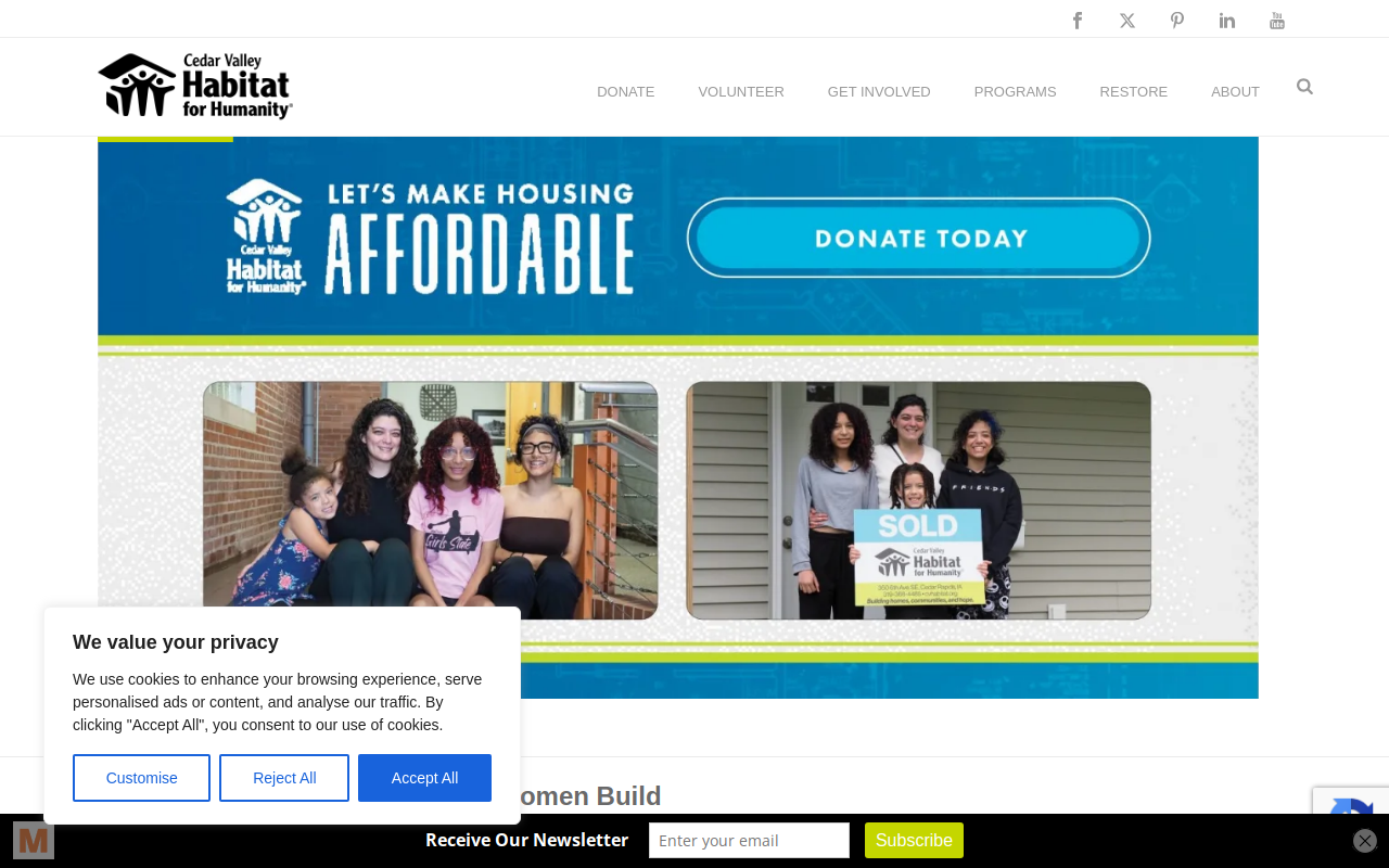 Habitat for Humanity ReStore website preview