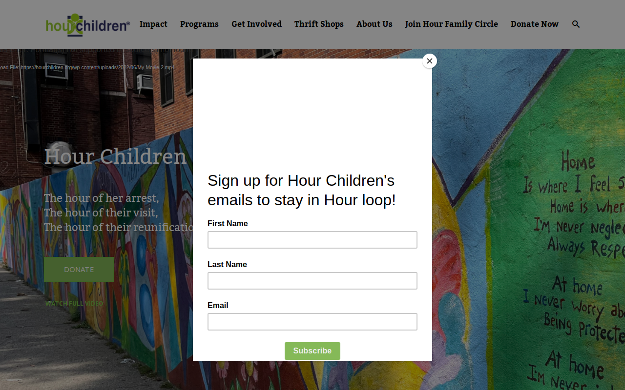 The Hour Children Shops website preview