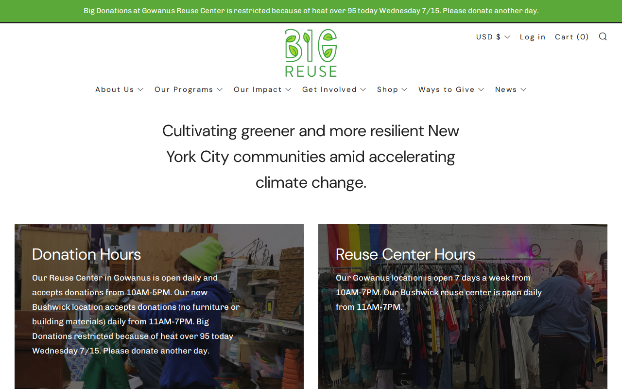 Big Reuse website preview