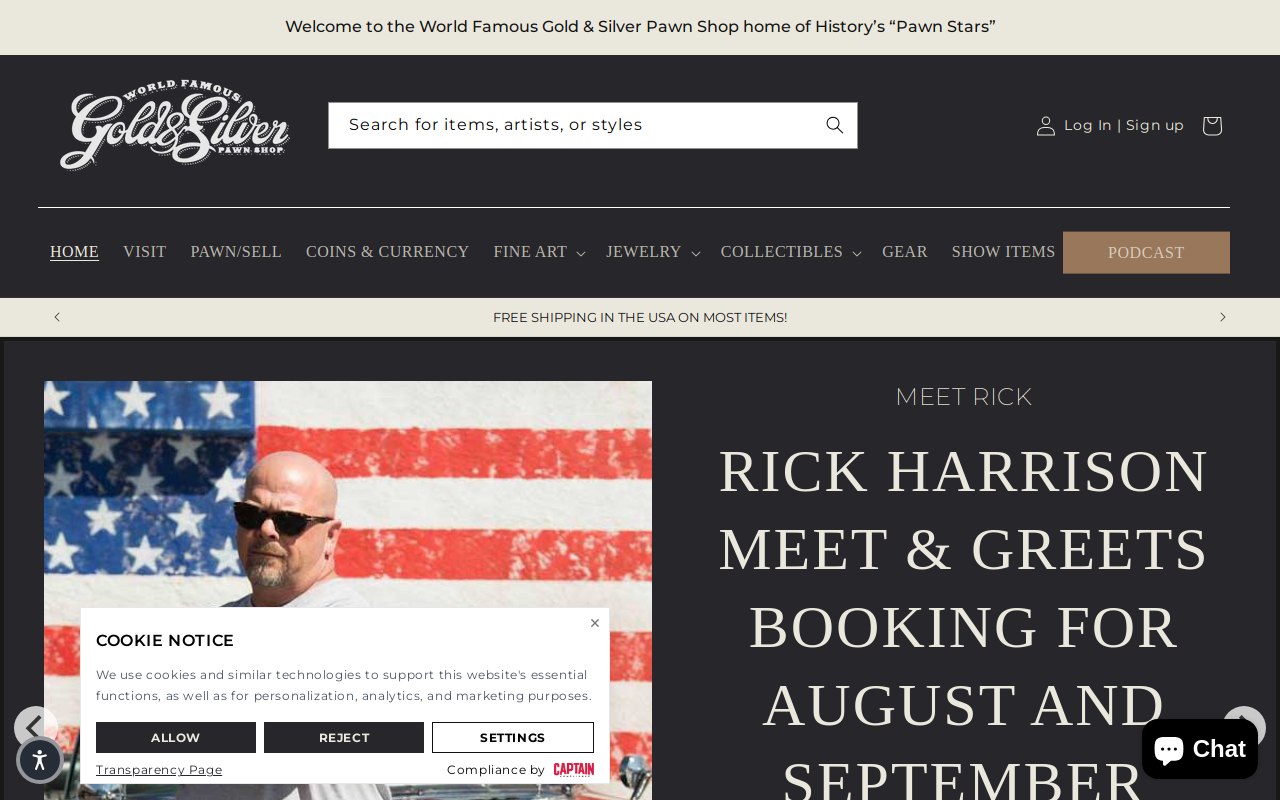 Gold & Silver Pawn Shop website preview
