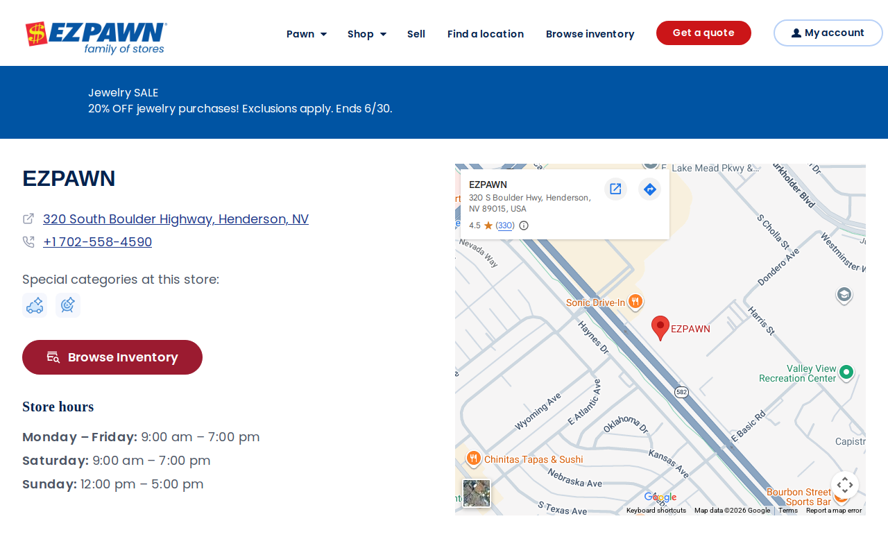 EZPAWN website preview