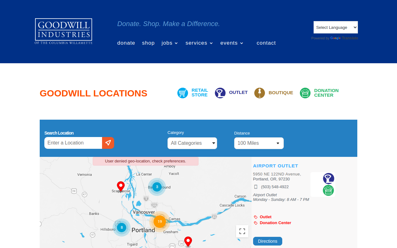 Goodwill website preview