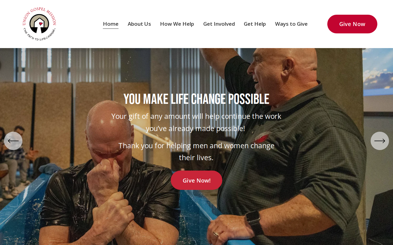 Union Gospel Mission website preview