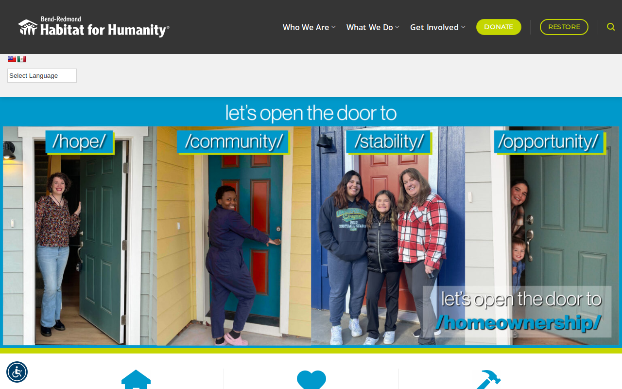 Habitat for Humanity ReStore website preview