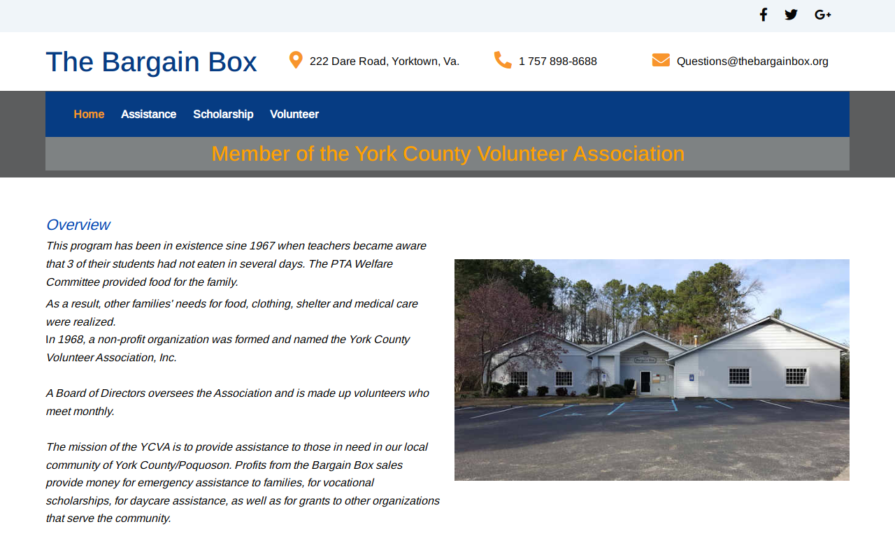 The Bargain Box website preview