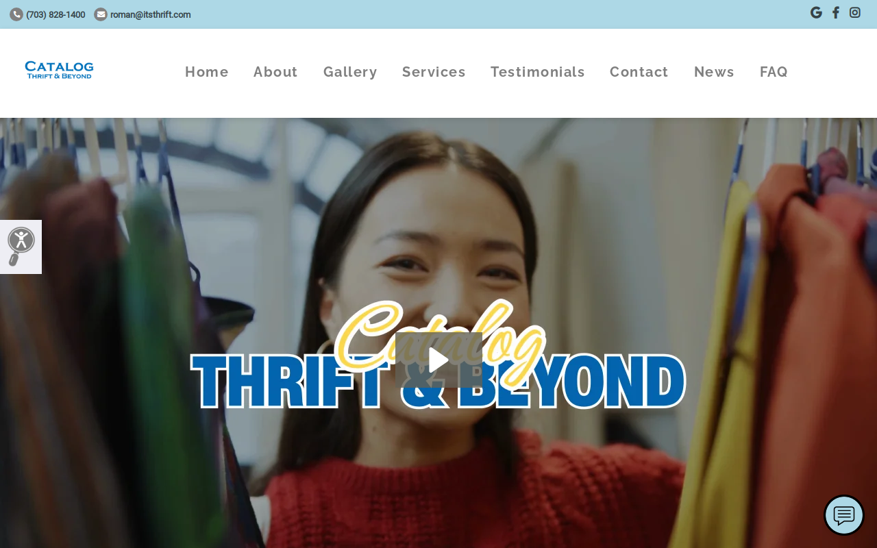 Catalog Thrift & Beyond website preview