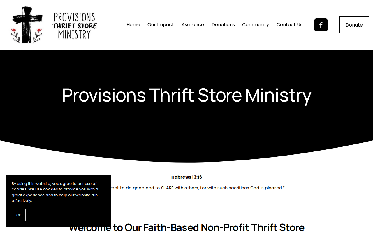 Provisions Thrift Store website preview