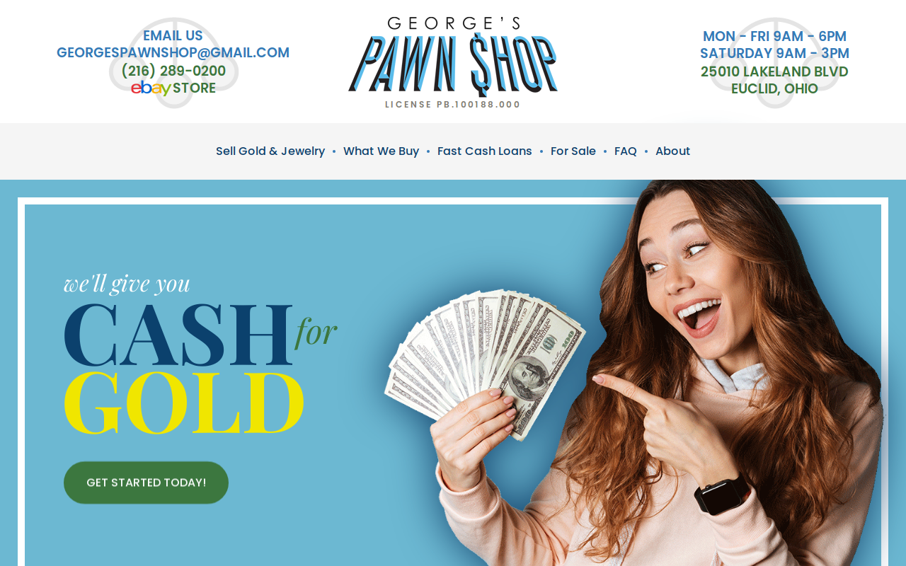George's Pawn Shop website preview