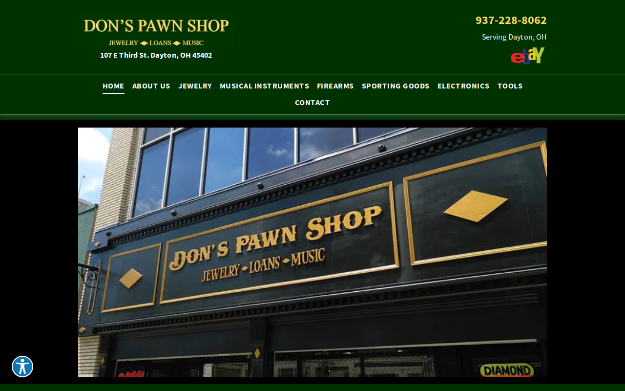Don's Pawn Shop website preview