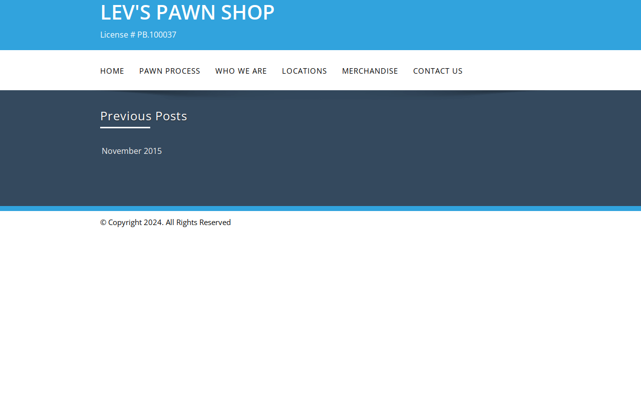 Lev's Pawn Shop website preview