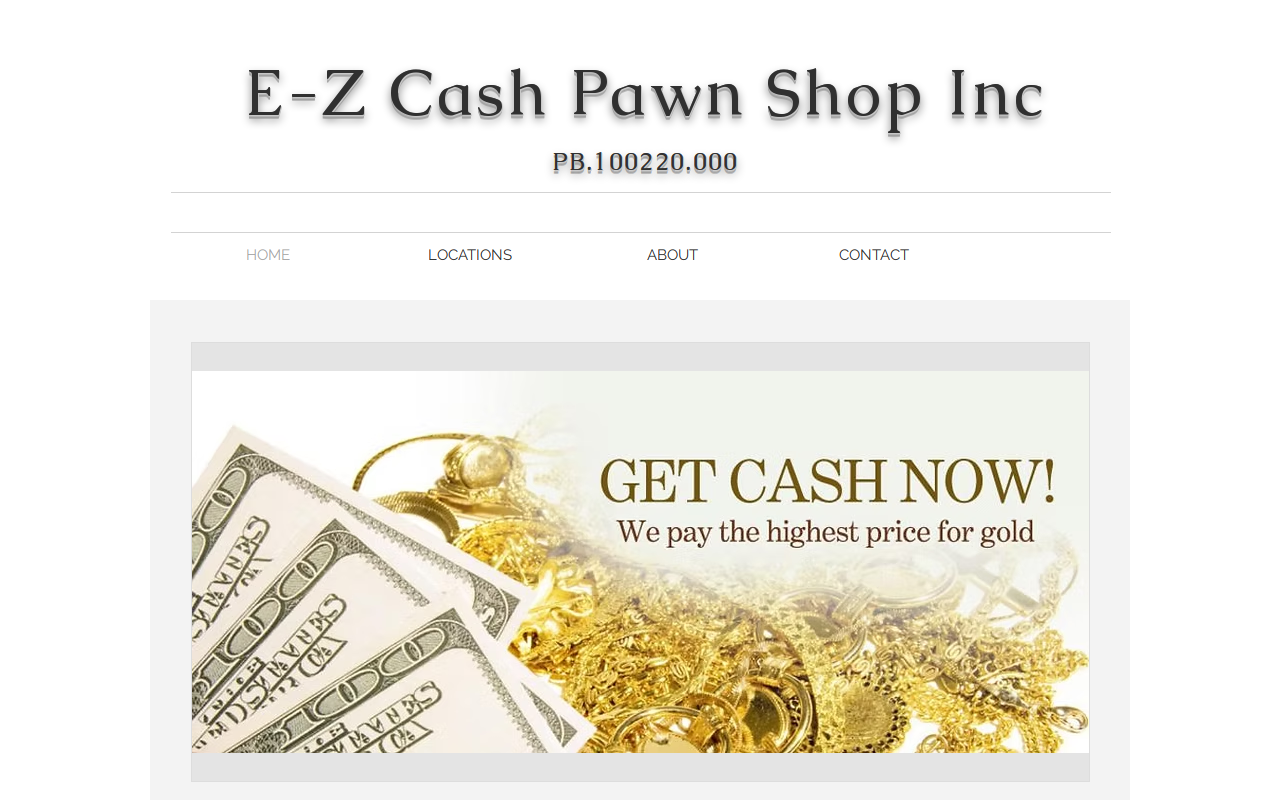 E Z Cash Pawn Shop website preview