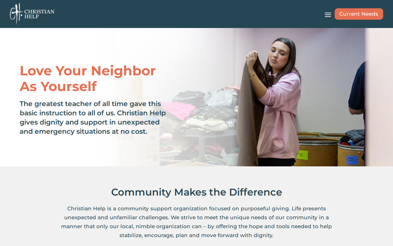 Christian Help website preview