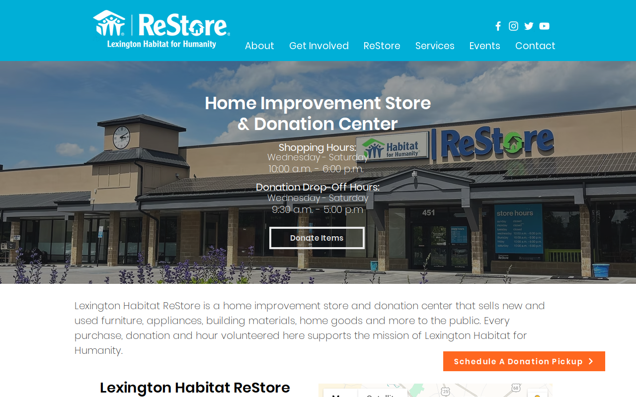 Habitat for Humanity ReStore website preview