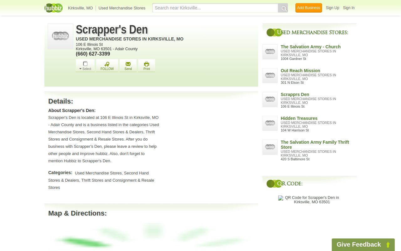 Scrappers Den website preview