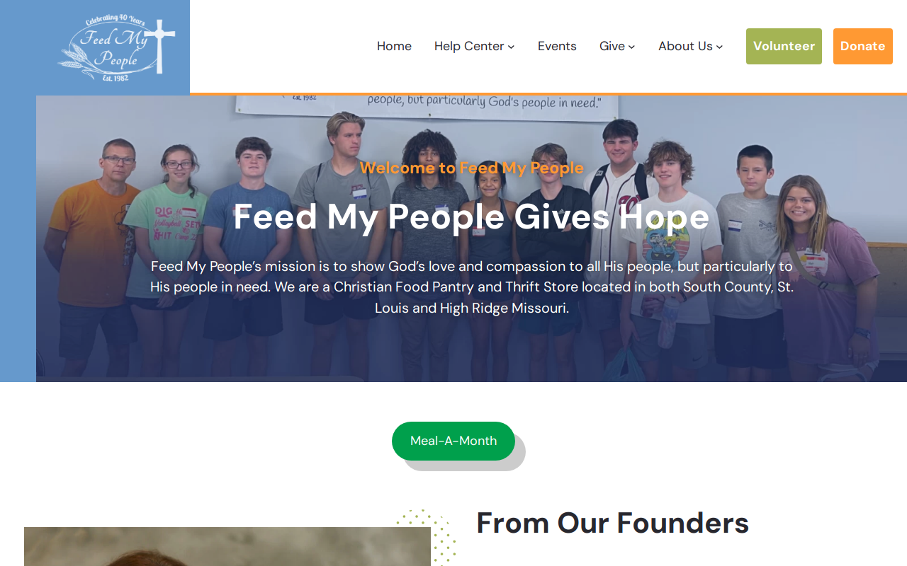 Feed My People website preview