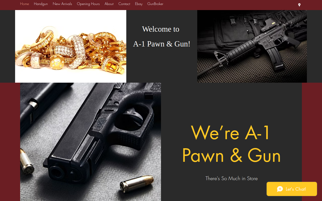 A1 Pawn & Gun website preview