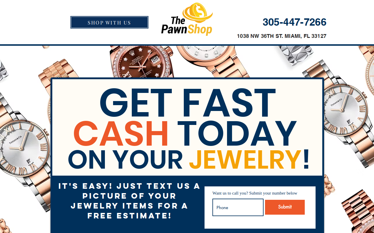 The Pawn Shop website preview