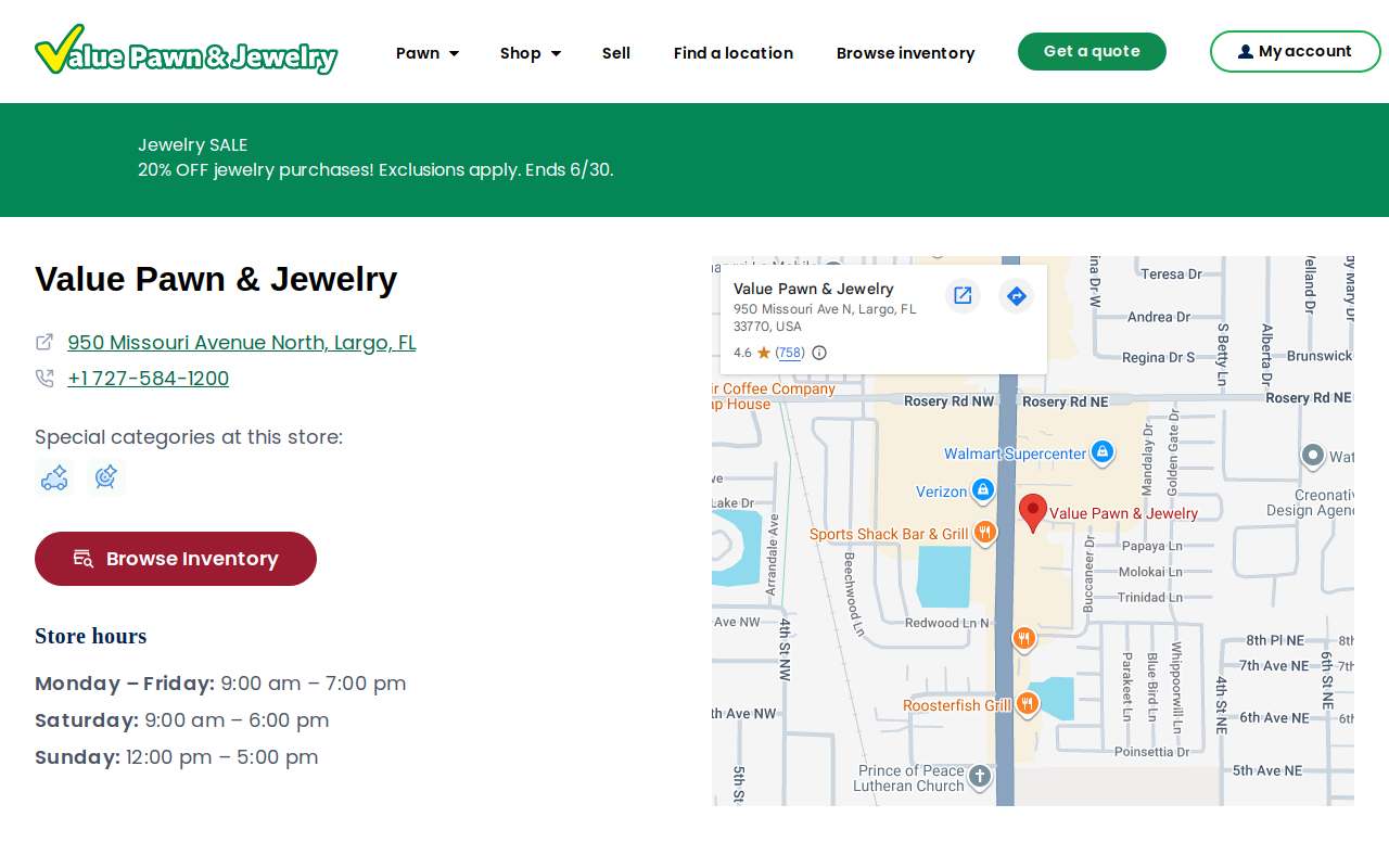 Value Pawn & Jewelry website preview