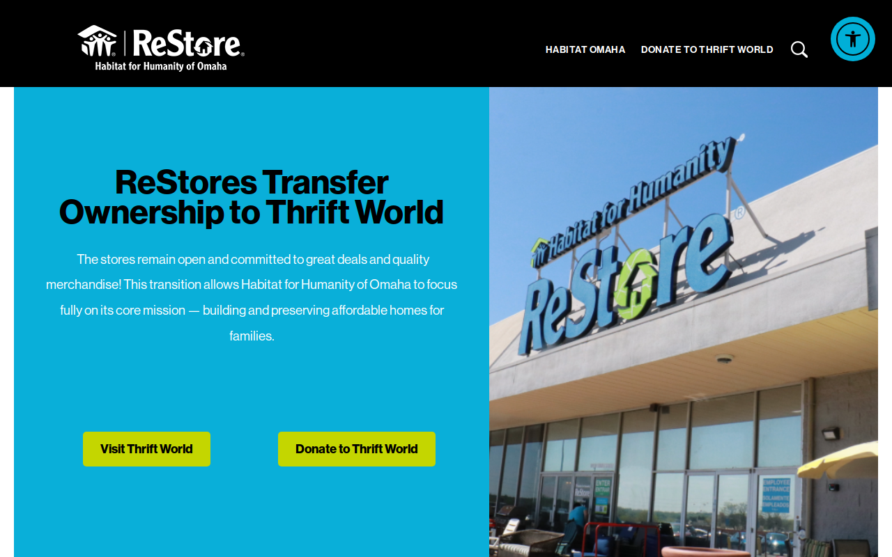 Habitat for Humanity ReStore website preview