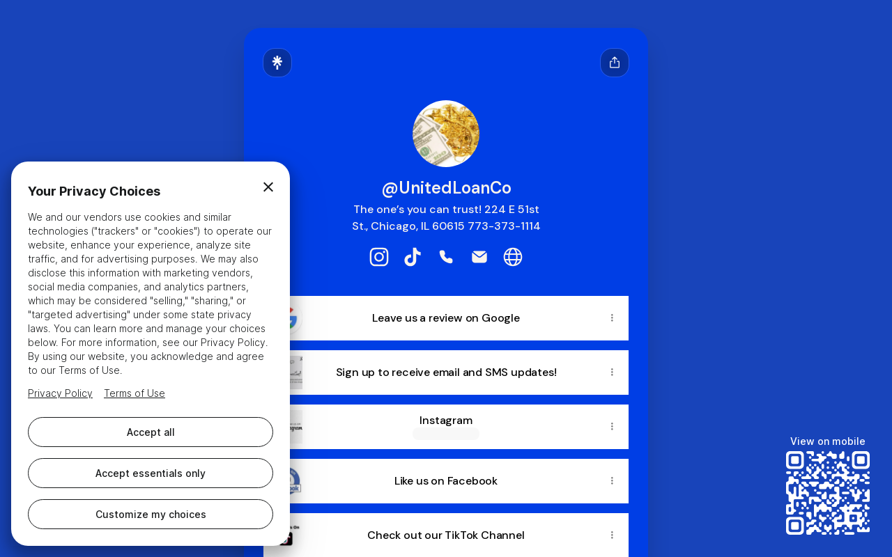 United Loan Co. website preview