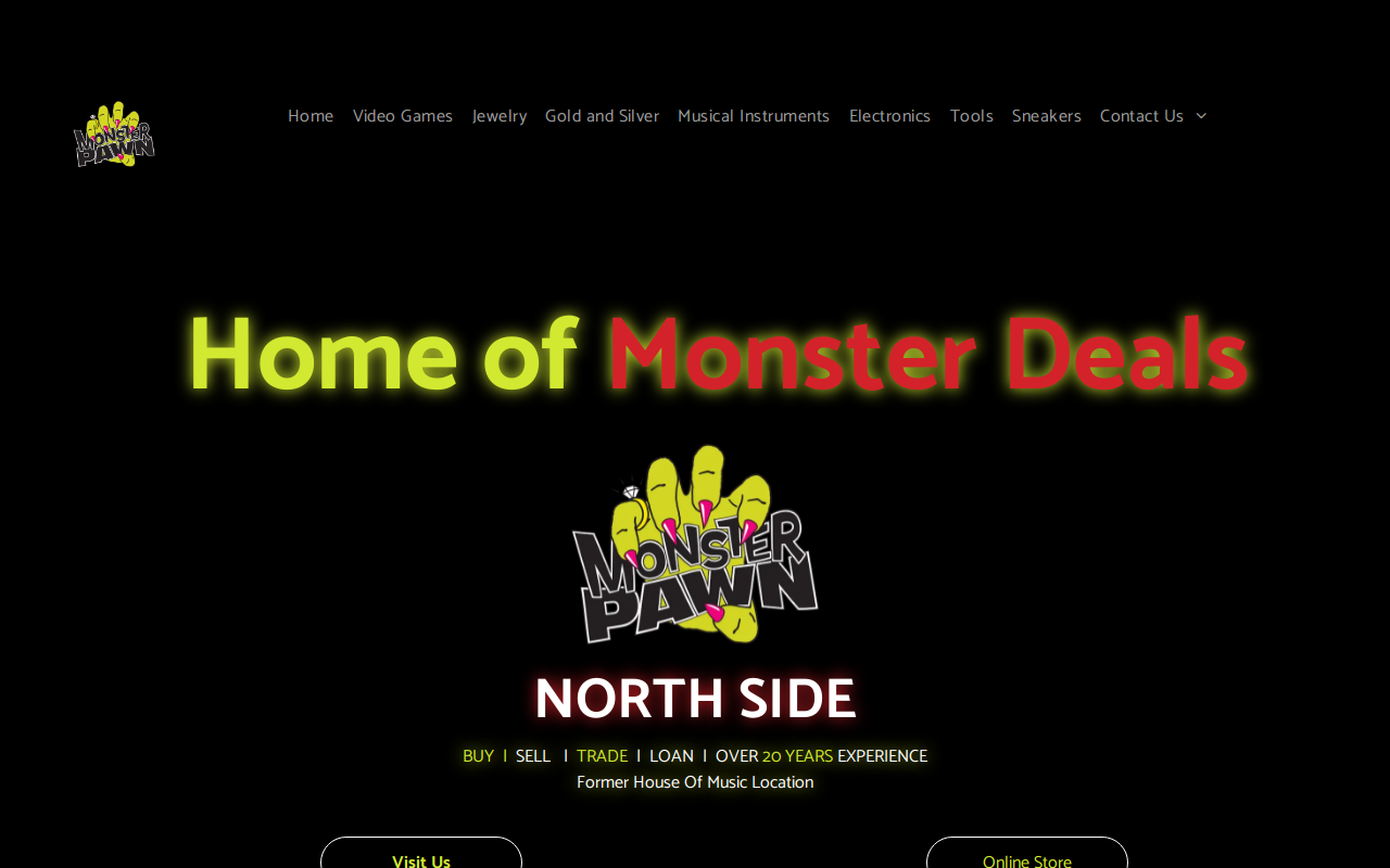 Monster Pawn website preview