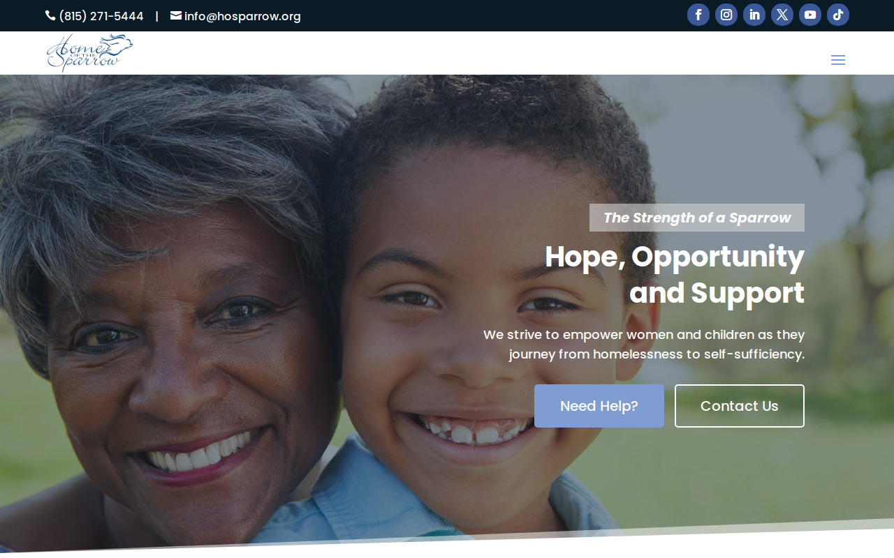 Palatine Sparrow's Nest Thrift Store website preview