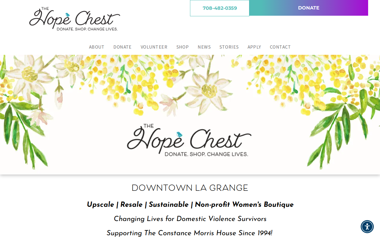 The Hope Chest website preview