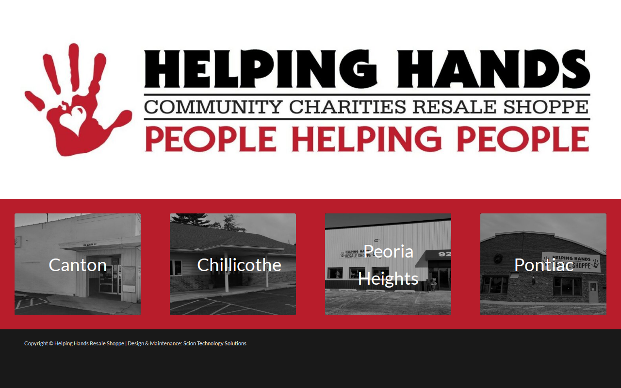 Helping Hands Resale website preview