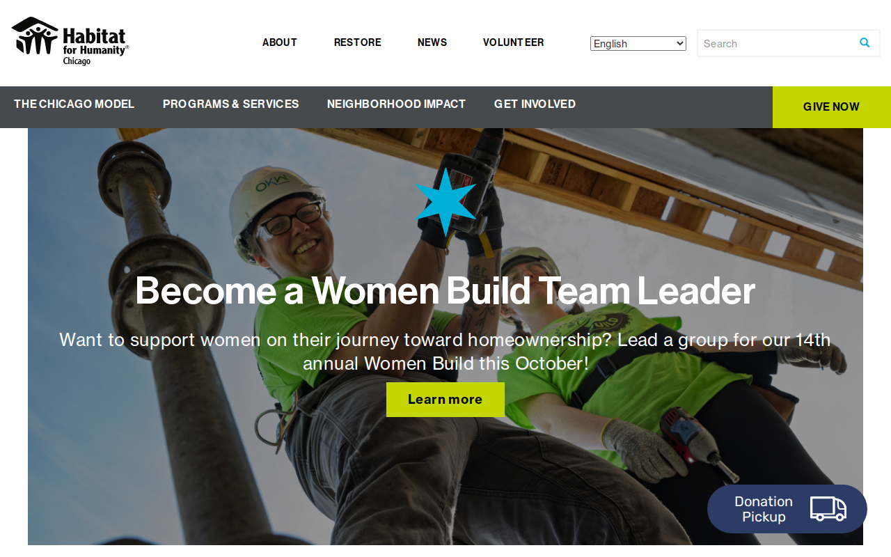 Habitat for Humanity ReStore website preview