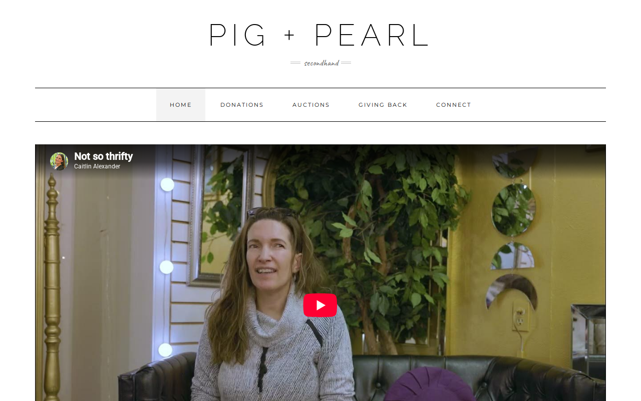 Pig + Pearl website preview