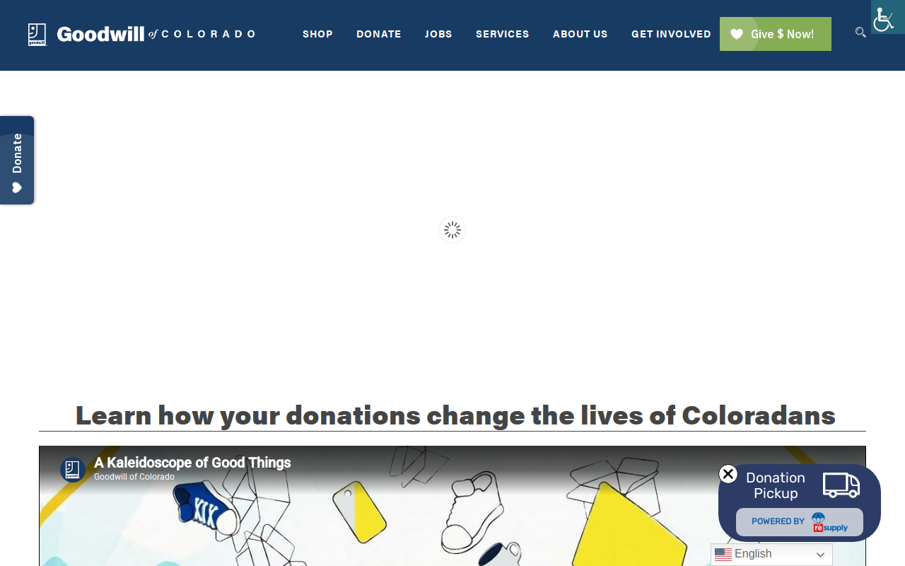 Goodwill Donation Center website preview