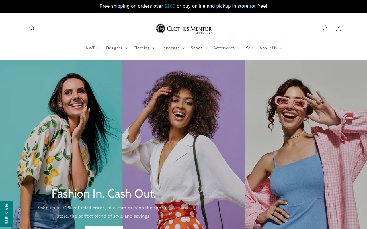 Clothes Mentor website preview