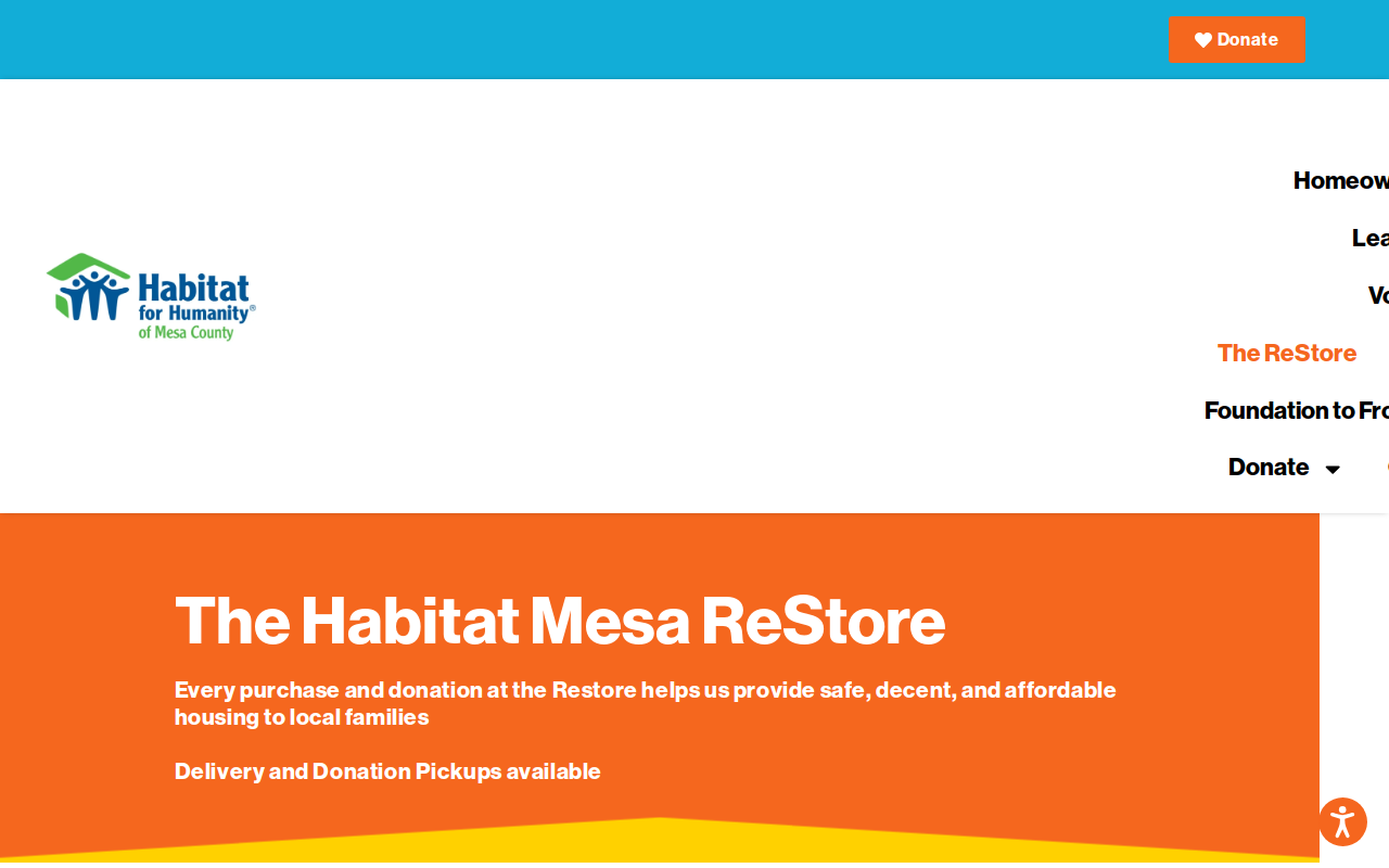 Habitat for Humanity ReStore website preview