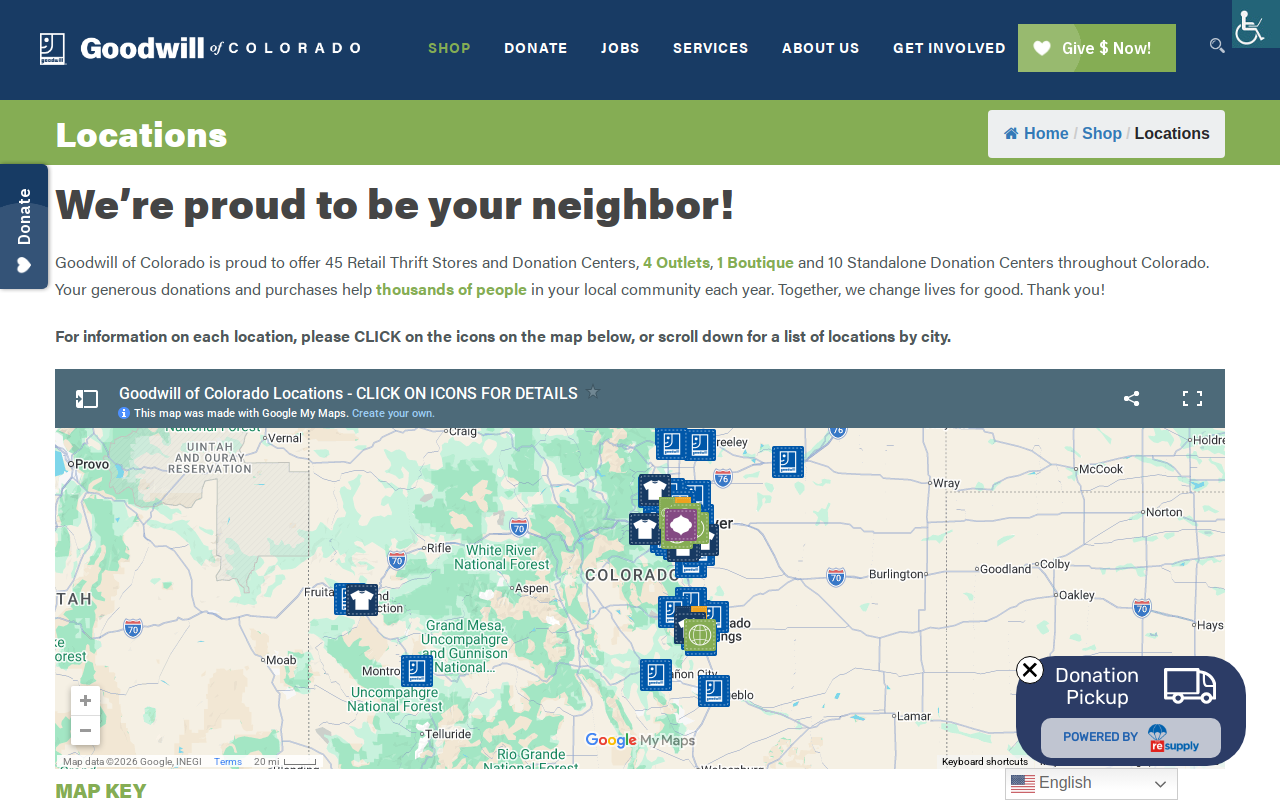 Goodwill Store website preview