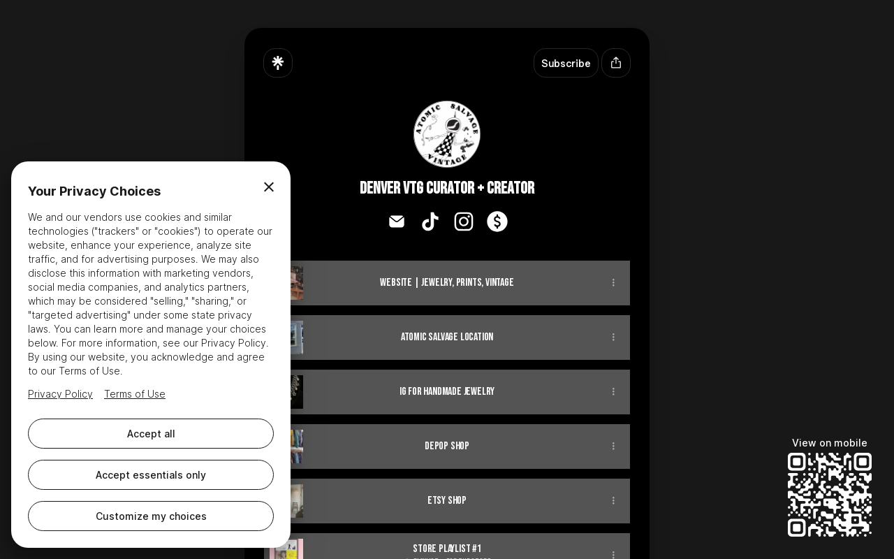 Atomic Salvage website preview
