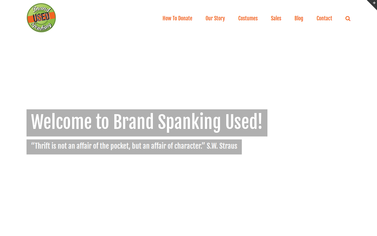 Brand Spanking USED Thrift Store website preview