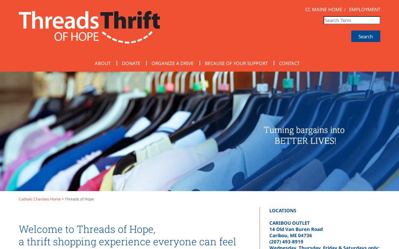 Threads of Hope website preview