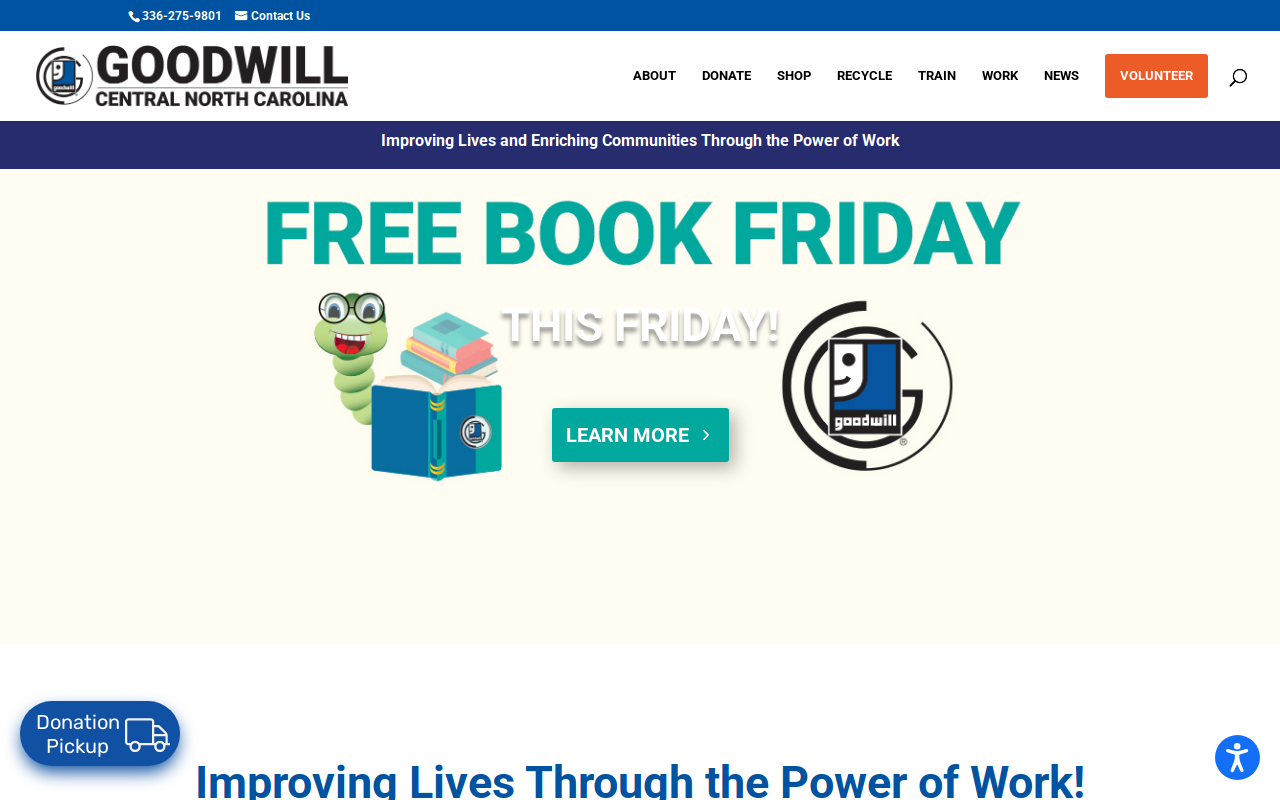 Triad Goodwill Store & Donation Center website preview