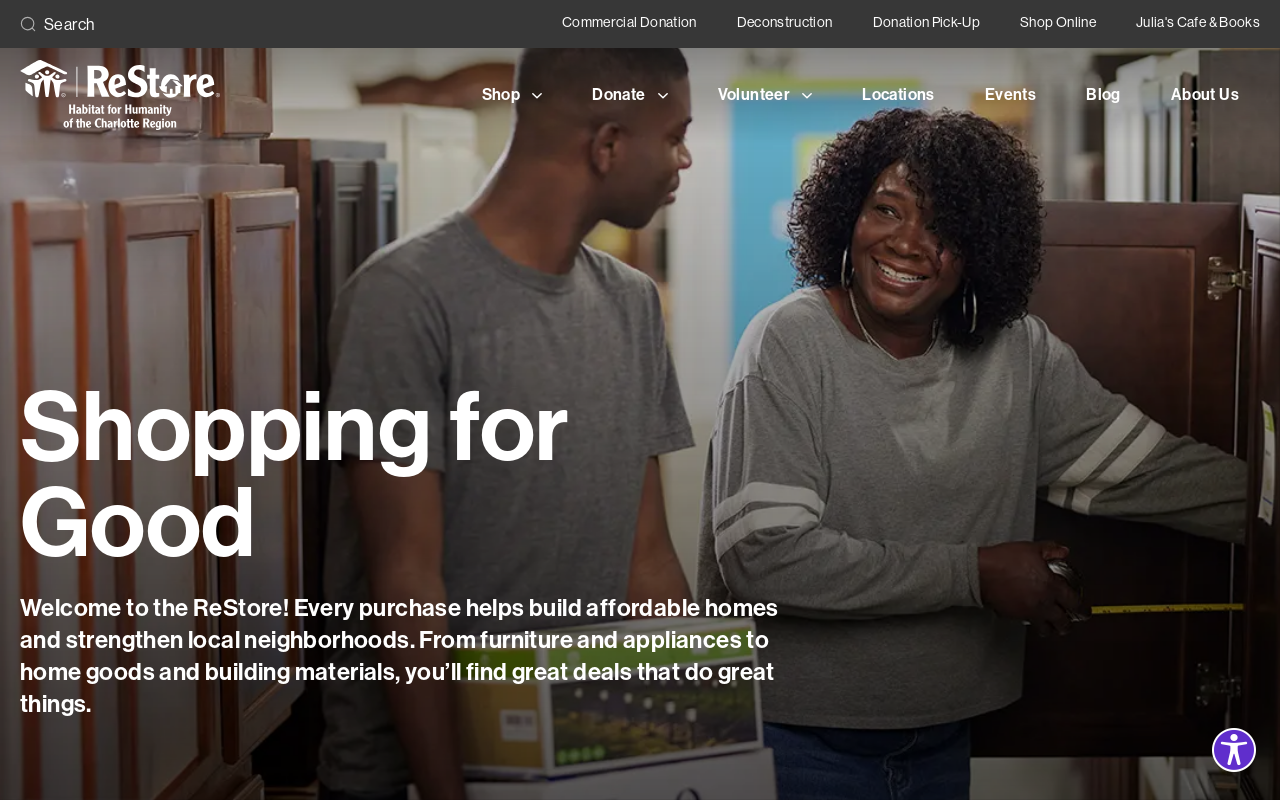 Habitat for Humanity ReStore website preview