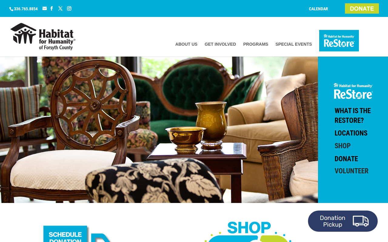 Habitat for Humanity ReStore website preview