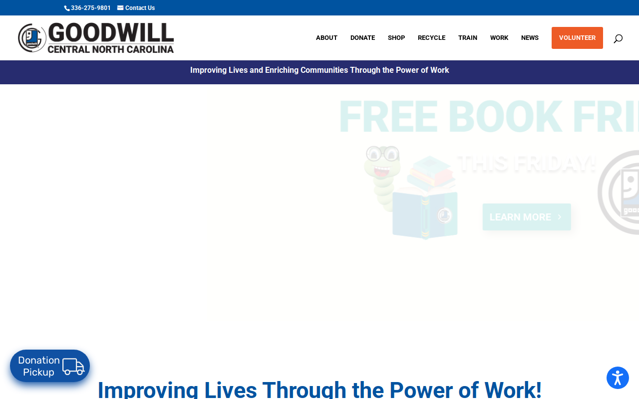 Triad Goodwill Store & Donation Center website preview