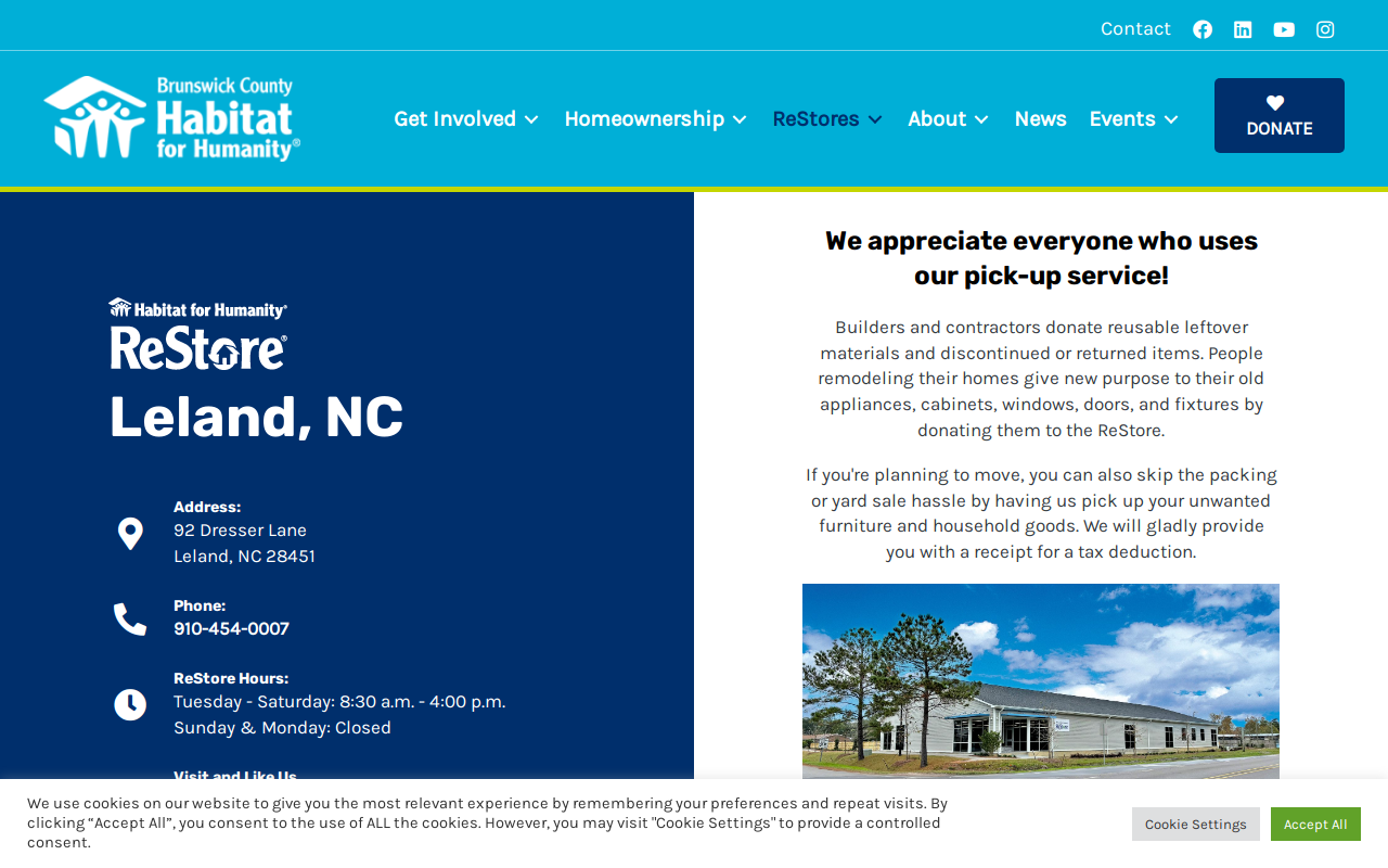 Habitat for Humanity ReStore website preview